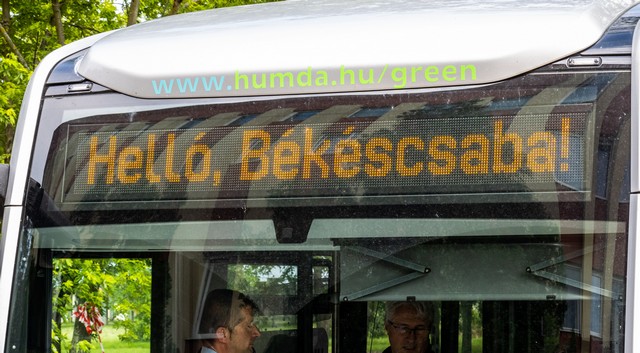 Második alkalommal közlekedik elektromos busz Békéscsabán a Zöld Busz Programban
