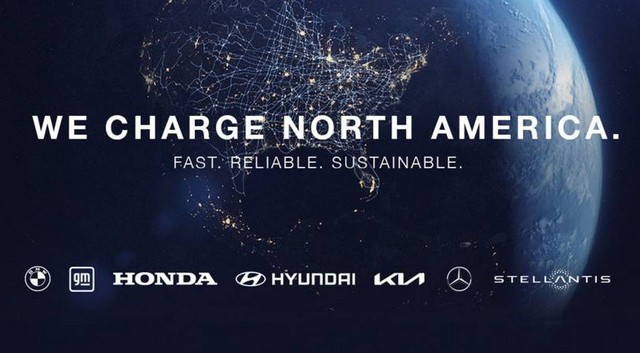 Hét autógyártó egyesül, hogy vezető, nagy teljesítményű töltőhálózatot hozzon létre Észak-Amerikában