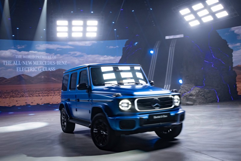 Weltpremiere der neuen elektrischen Mercedes-Benz G-Klasse, Pekinger Künstlerviertel 798, April 2024.

World Premiere of the all-new electric Mercedes-Benz G-Class, Beijing Art District 798, April 2024.